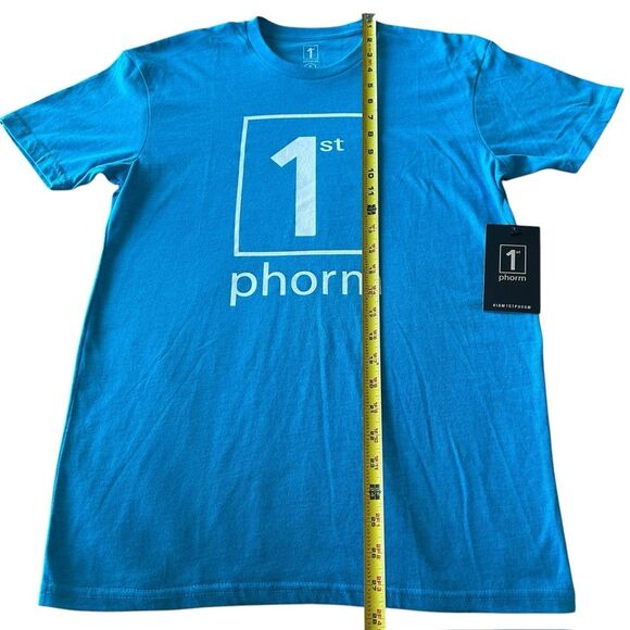 1st Phorm Unisex S Short Sleeve Elemental Graphic Tee Shirt Bright Blue Pump New - Picture 5 of 5